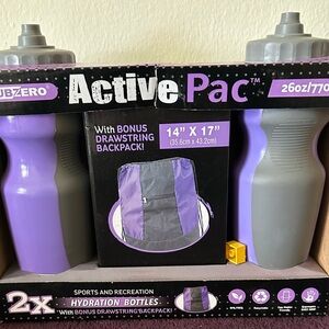 Sub zero active pac Hydration Bottles with bonus drawstring backpack New